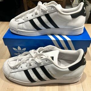 Adidas Superstar Shell Toe White with Black Stripes